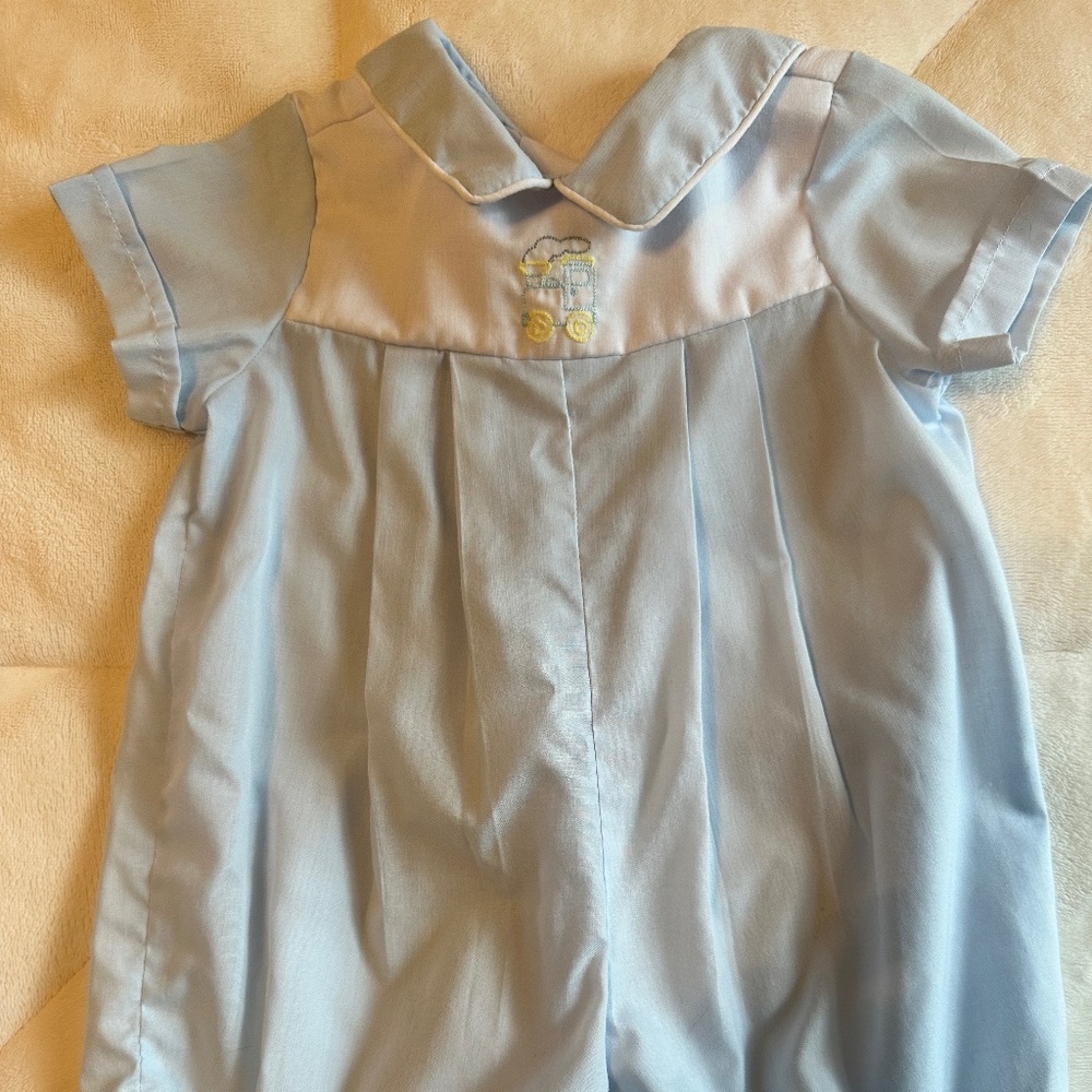 Baby Blessings Light Blue Short Bubble